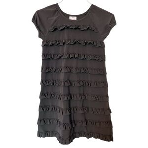 HANNA ANDERSSON Gray Ruffle Love‎ Dress Girls 10